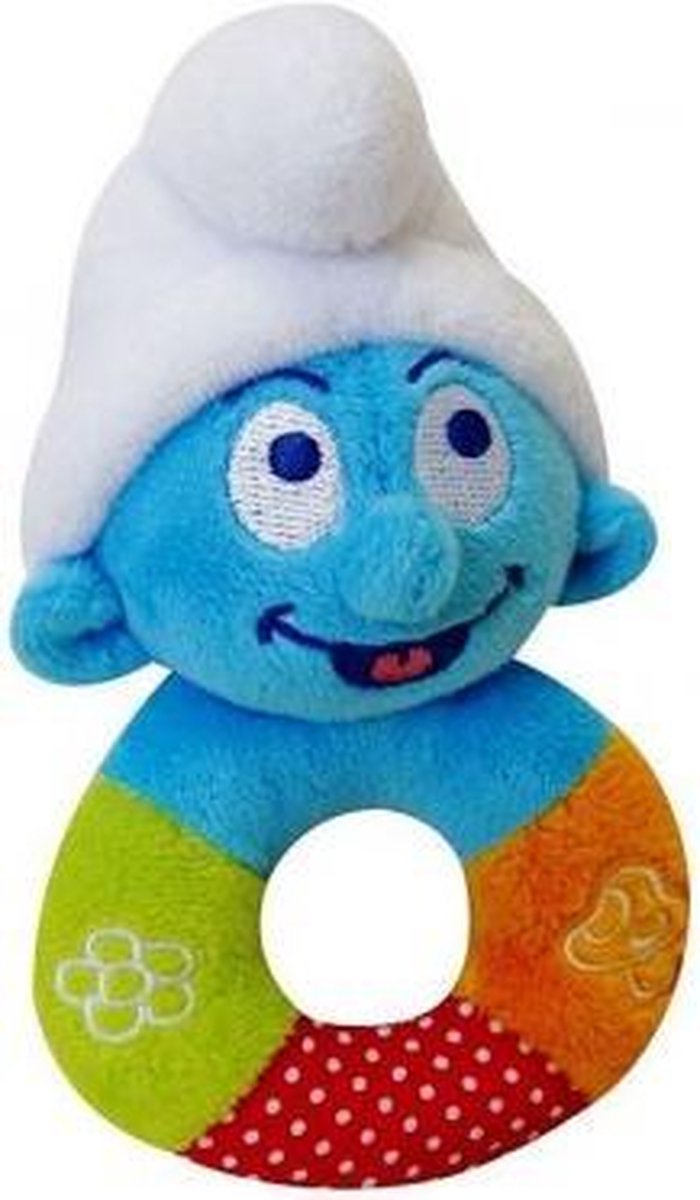 Smurfen Rammelaar pluche ring 16cm