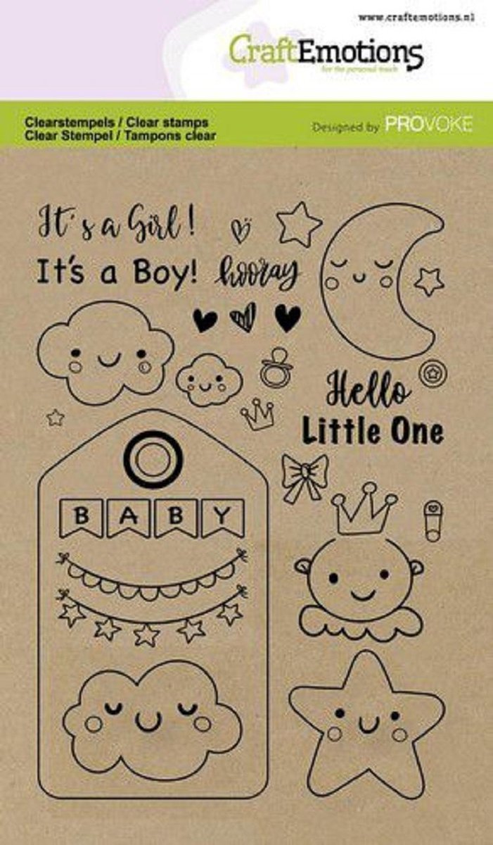 CraftEmotions clearstamps A6 - Baby (Eng) Provoke - hobbystempel