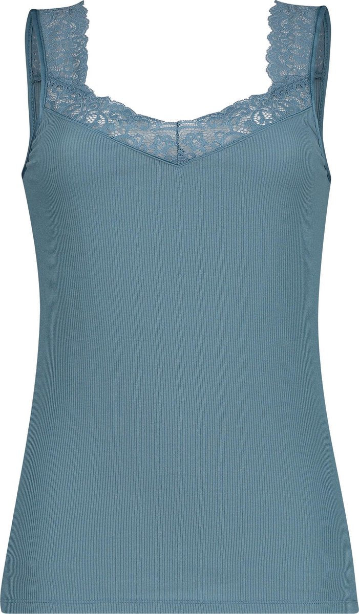 Hunkemöller Dames Singlet Rib Lace - maat XL