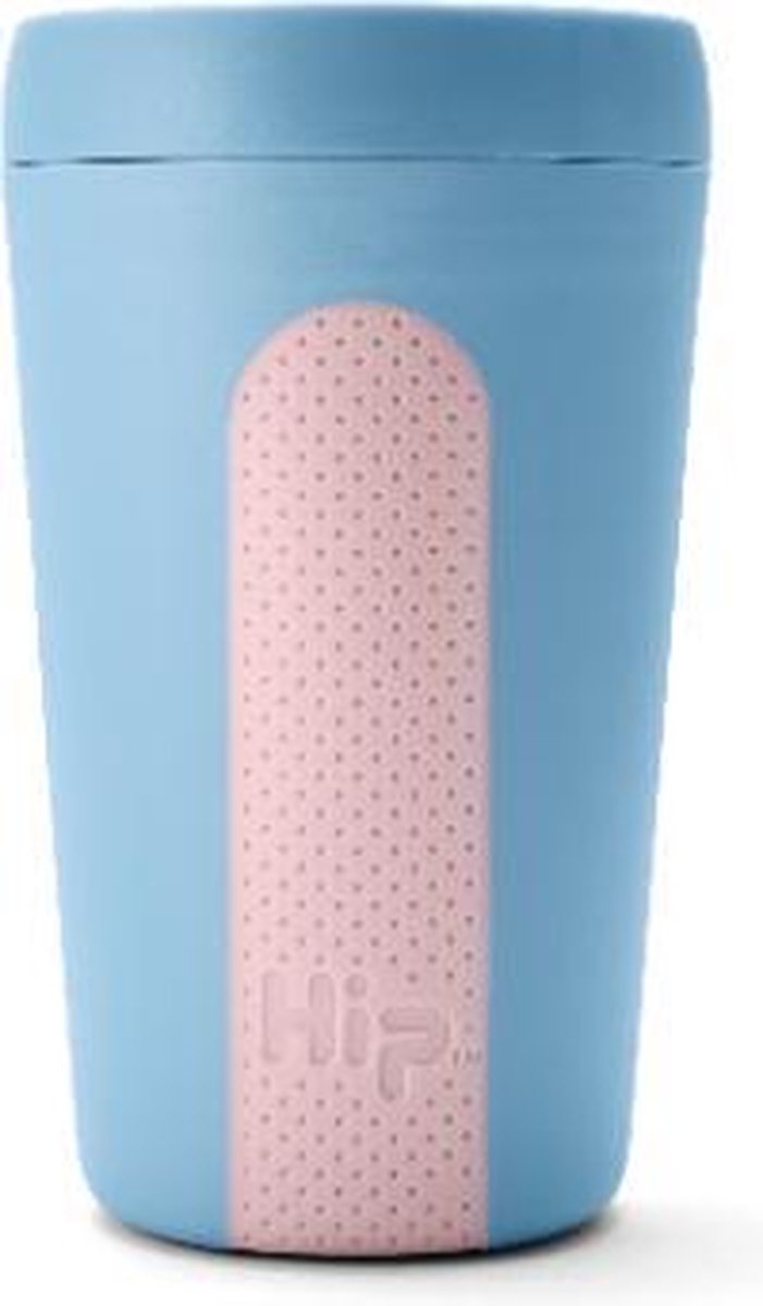 HIP Drinkbeker To Go - Polypropyleen/Siliconen - 355 ml - Blauw/Roze