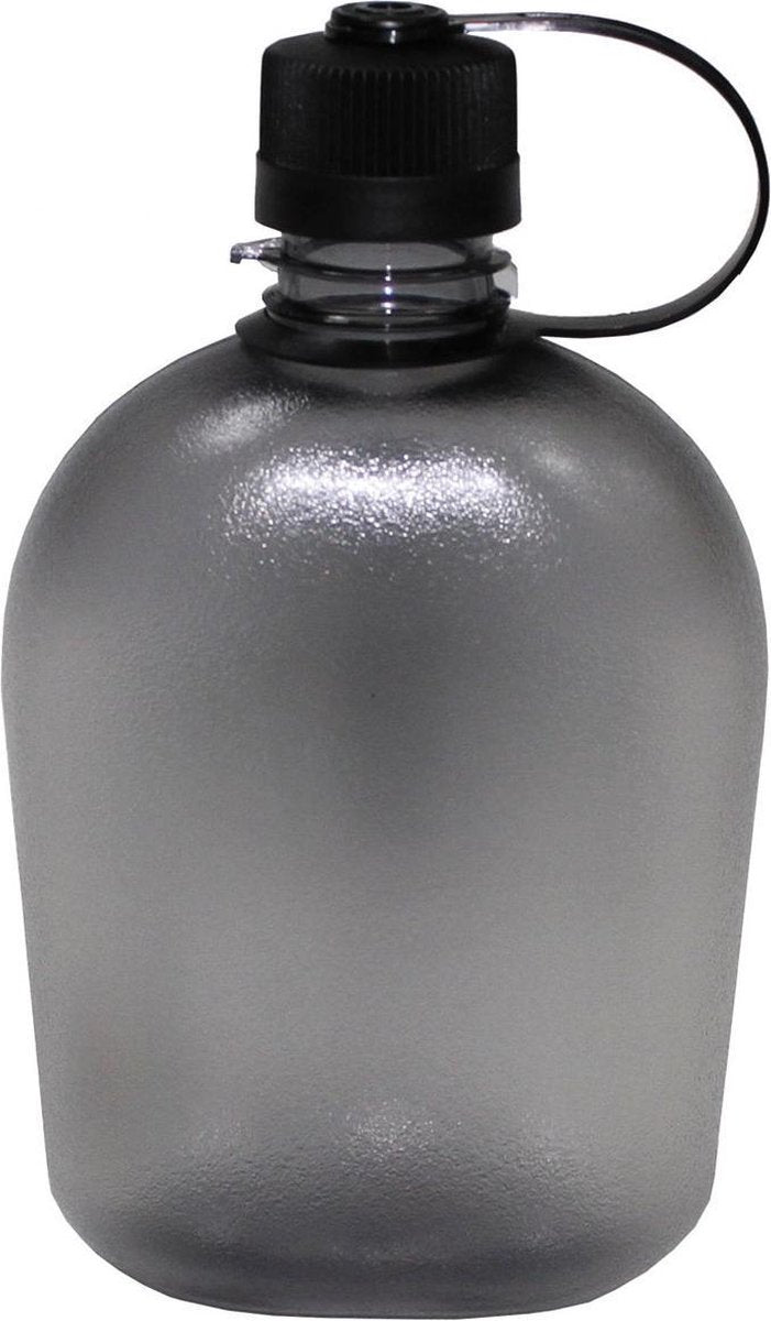 MFH - US Veldfles - zwart-transparant - 1Ltr. - BPA-vrij
