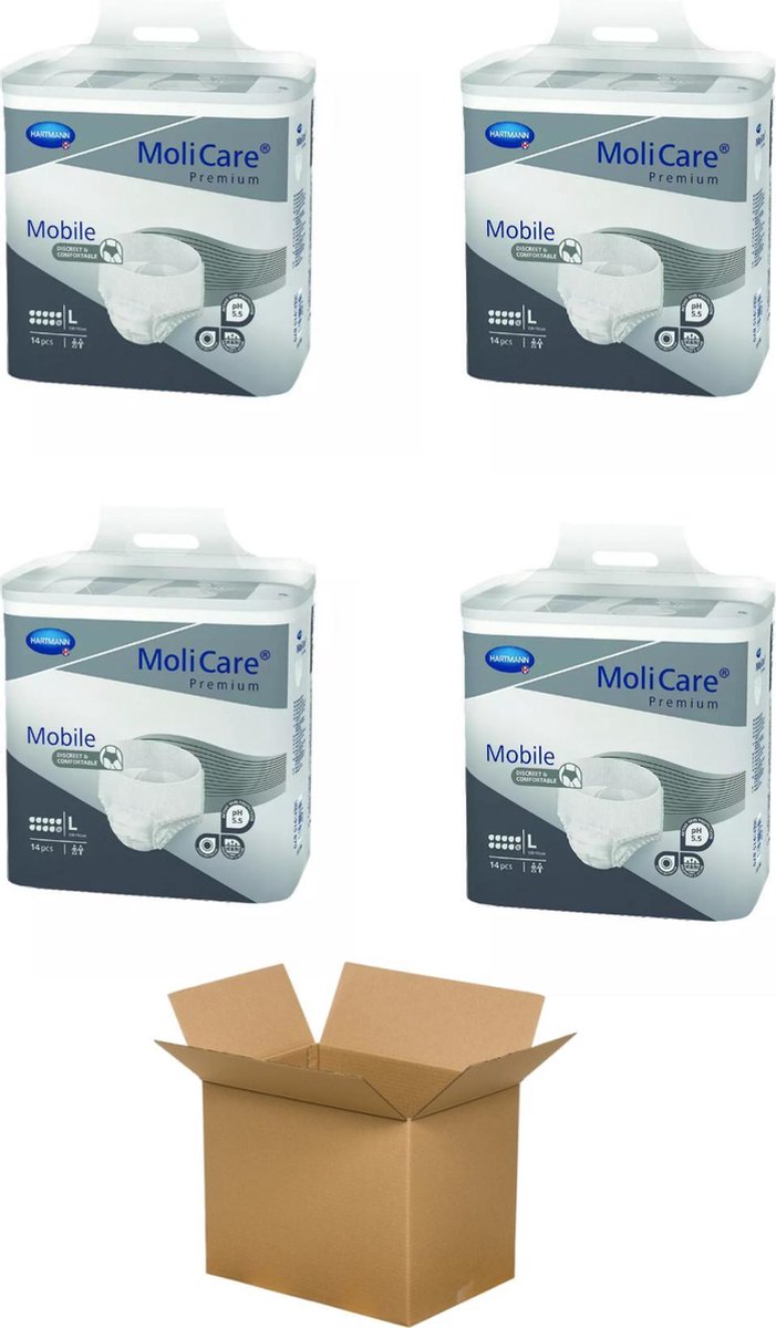 Hartmann Molicare Premium Mobile 10 druppels XL - Karton van 56 incontinentieslips