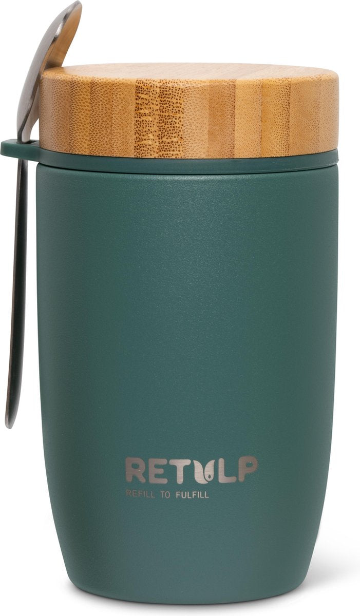 Retulp Big Mug - Thermos - Lunchbox - 500 ml - RVS - Premium Green
