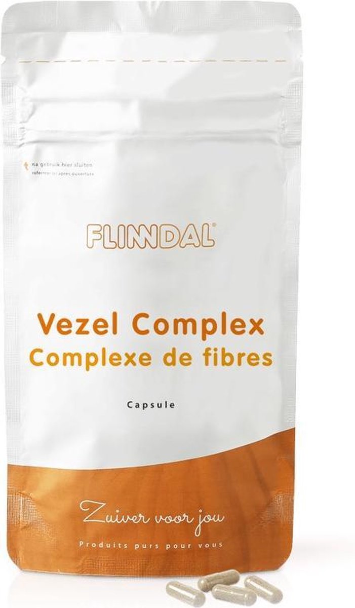 Vezel Complex (Voor de darmen en de stoelgang) - 90 Capsules - Flinndal - Voor de darmen en de stoelgang