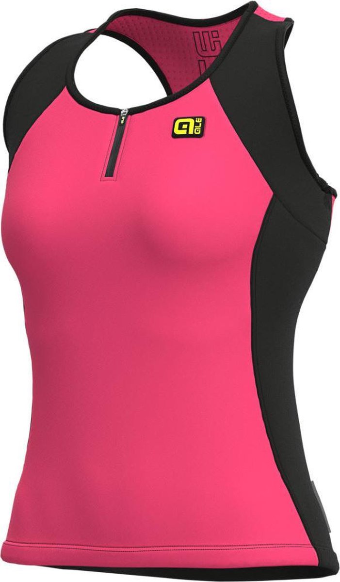 Ale Lady Top Solid Color Block - Fluo Roze - S - Valt klein