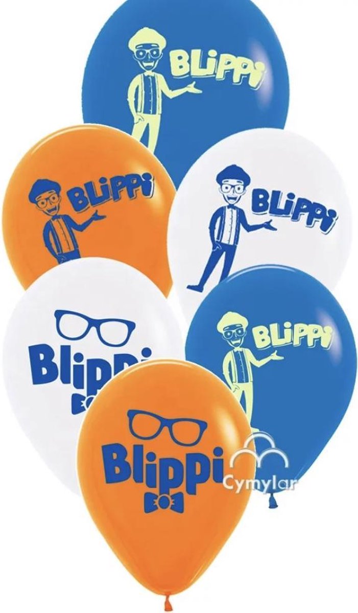 BLIPPI-LATEX-BALLONNEN-12-STUKS-1SET-NUTIJDELIJK 1+1 GRATIS (TOTAAL 24 BALLONNEN)