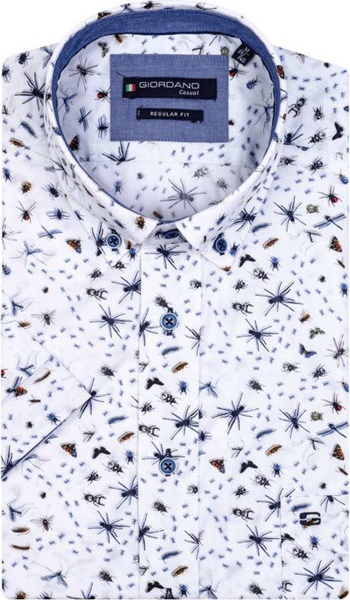Giordano 106003 Casual overhemd met korte mouwen - Maat XL - Heren