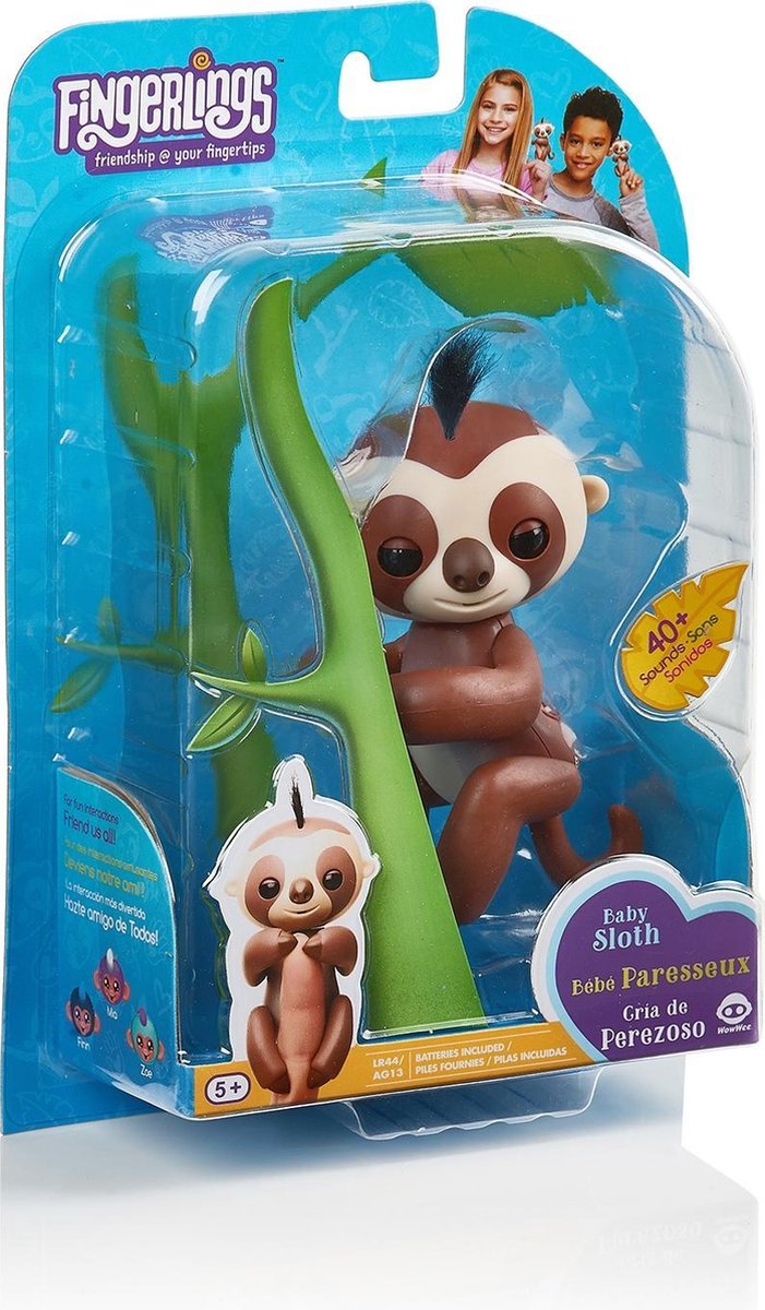 WowWee Fingerlings Sloth Bruine Luiaard