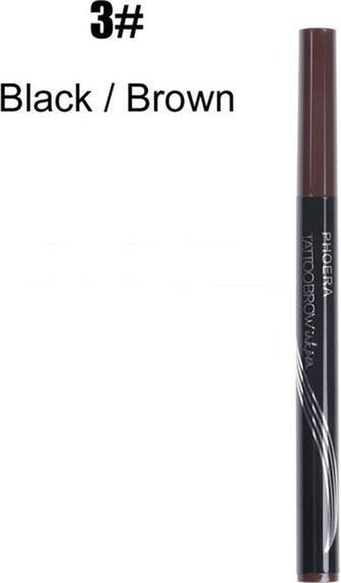 PHOERA™ Tattoo Brow wenkbrauwpen - 03 - Black Brown