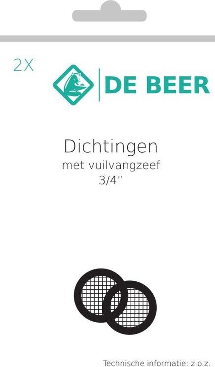 De Beer vuilvangzeef 3/4 a 2 stuks rvs 304