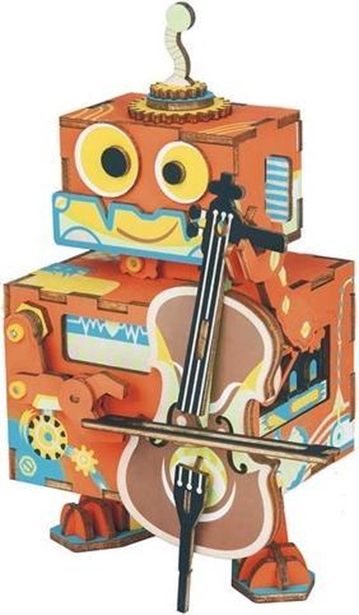 Robotime - Muziekdoos - DIY - 3D - Little Performer - Houten Modelbouw