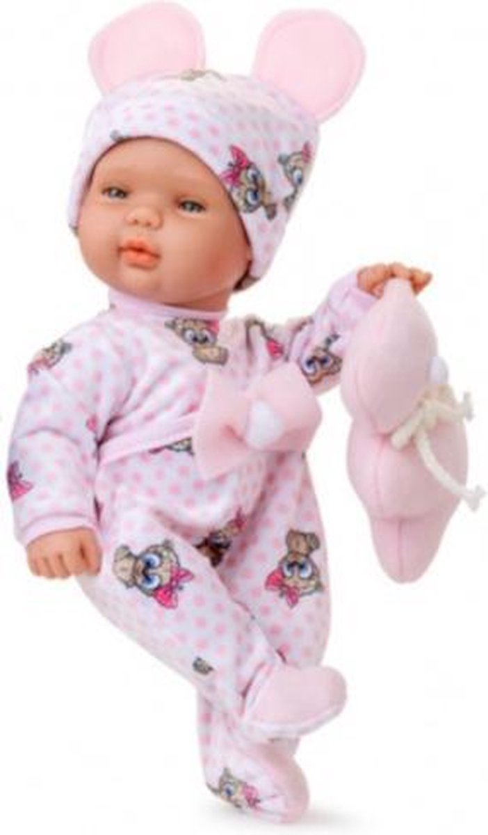 Berjuan Babypop Baby Smile Meisjes 30 Cm Textiel/vinyl Roze