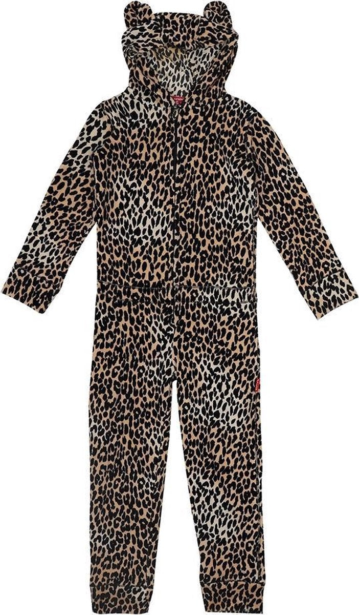 Claesen's Meisjes Onesie velvet Brown Panther maat 116-122