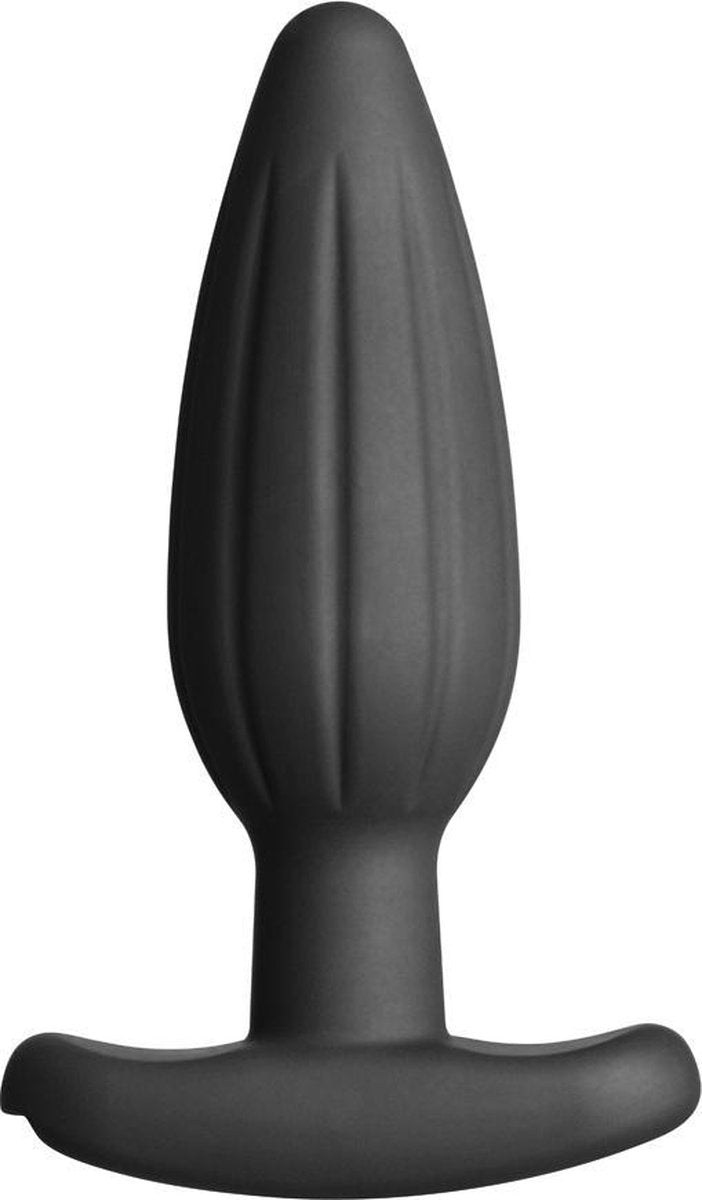 "Rocker" Silicone Noir Butt Plug - Medium - Electric Stim Device -