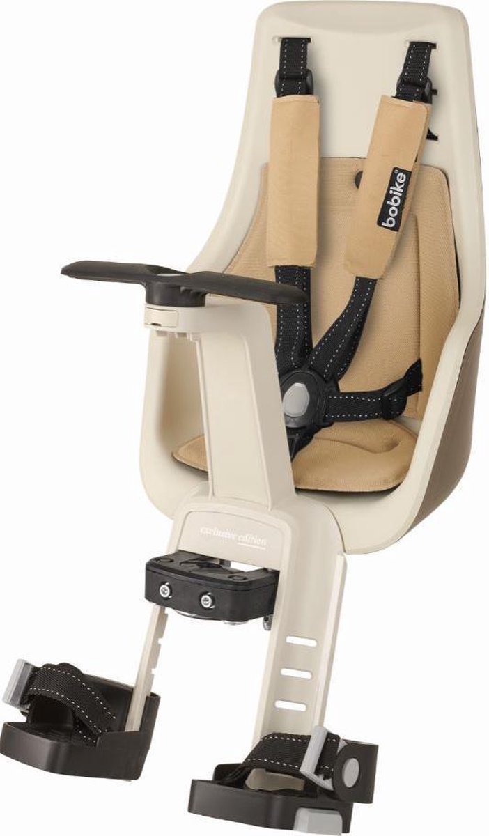 Bobike Exclusive Mini Plus Fietsstoeltje - Stuurbevestiging - Safari Chic