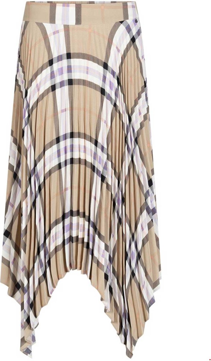 Tramontana | Plissé Rok | Print Neutrals | Maat L | Dames Rokken