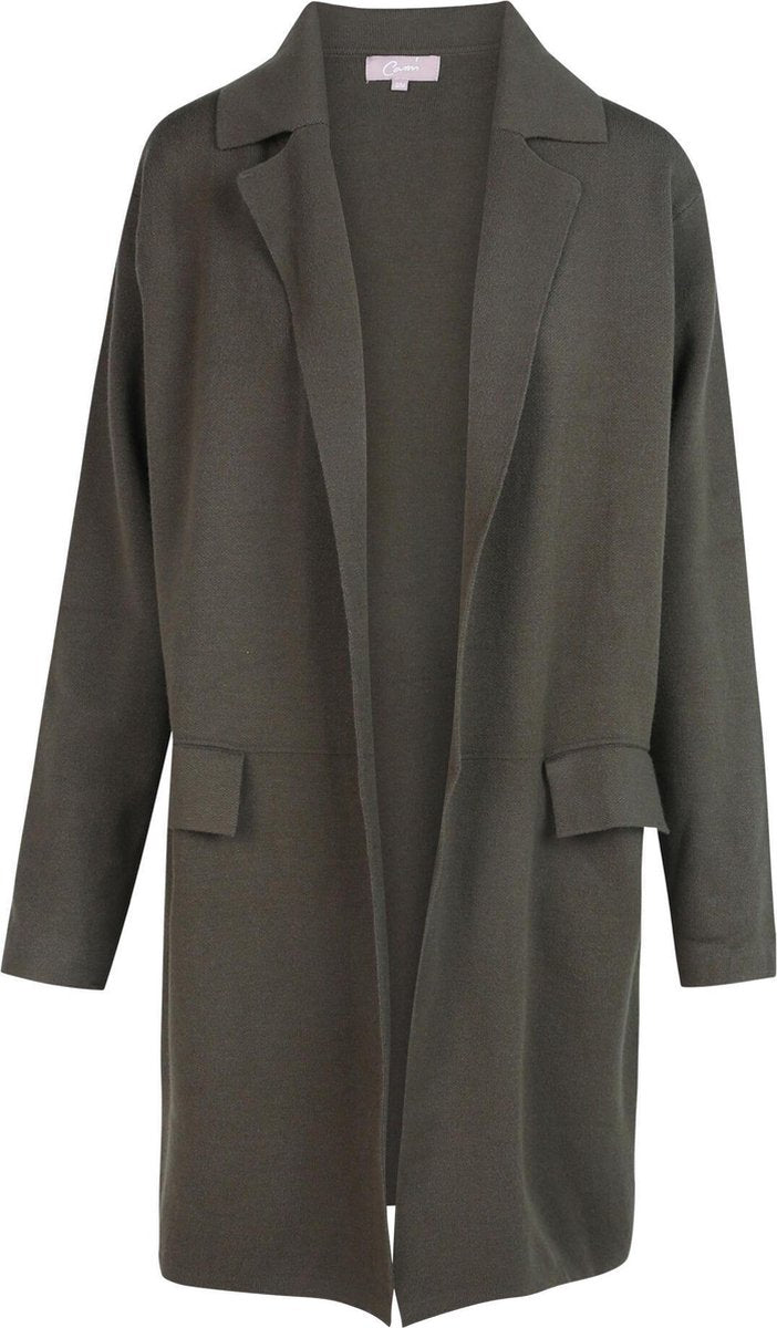 Cassis - Lange cardigan - Kaki