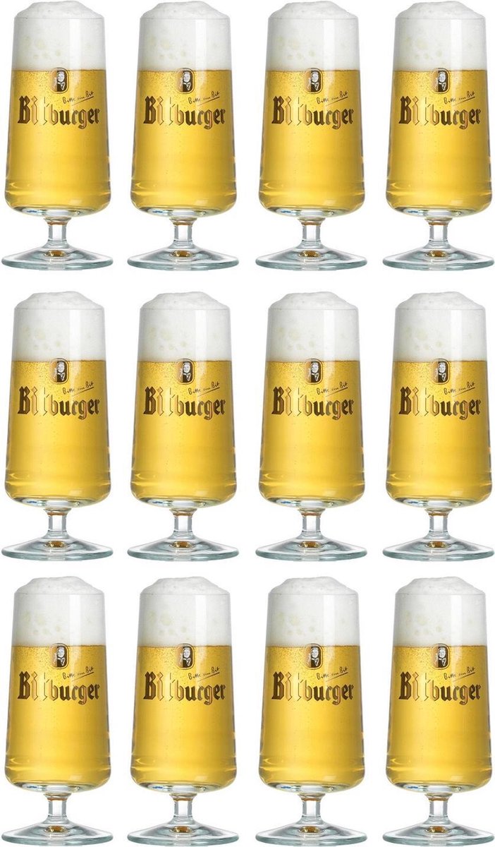 Bitburger Bierglas Op Voet 20 cl - 12 Stuks