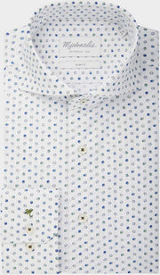Michaelis poplin bolletjes shirt | Extra lange mouw-boordmaat: 41
