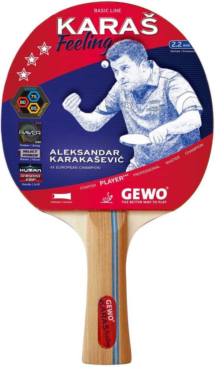 Gewo Tafeltennis Bat Karas Feeling