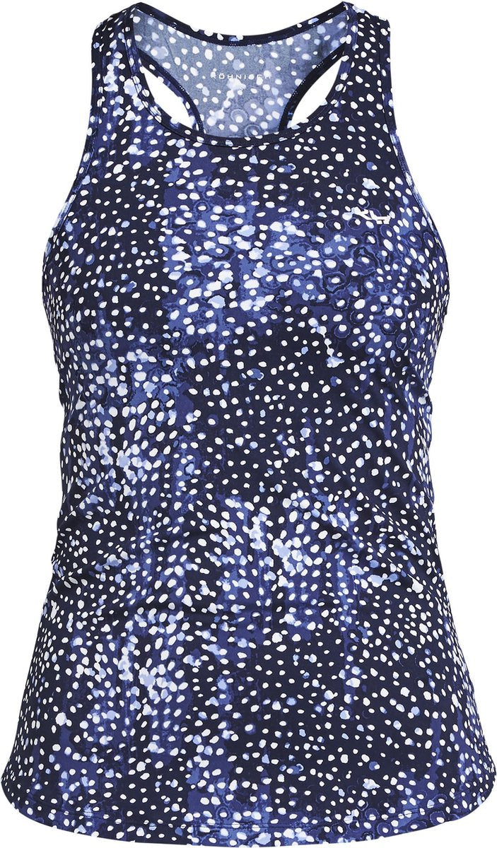Röhnisch Aop Tank Sporttop Dames - Navy Dot - Maat XS