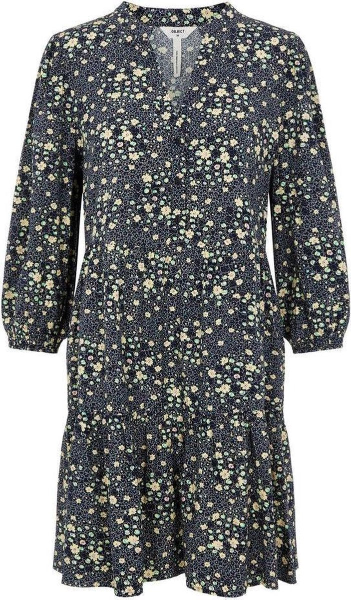 Objfiona 3/4 Sofia Dress 115 .c Div 23036554 Sky Captain/flowers