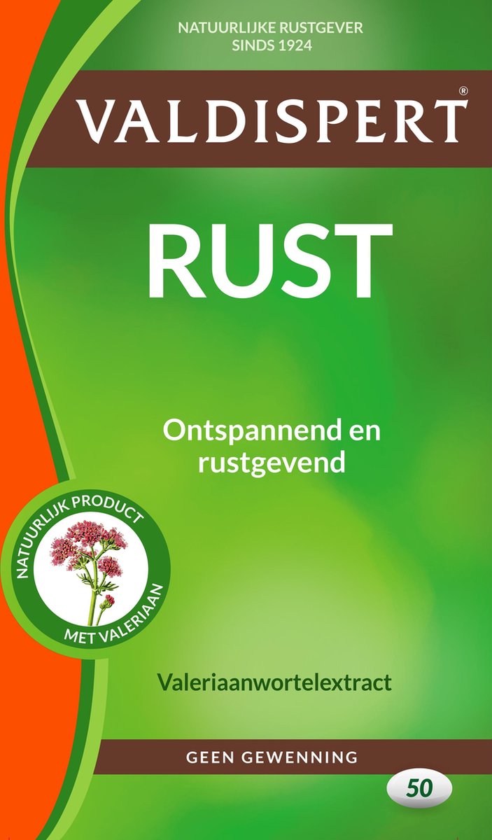 Valdispert Rust  - Valeriaan - 50 tabletten - Natuurlijke Rustgever