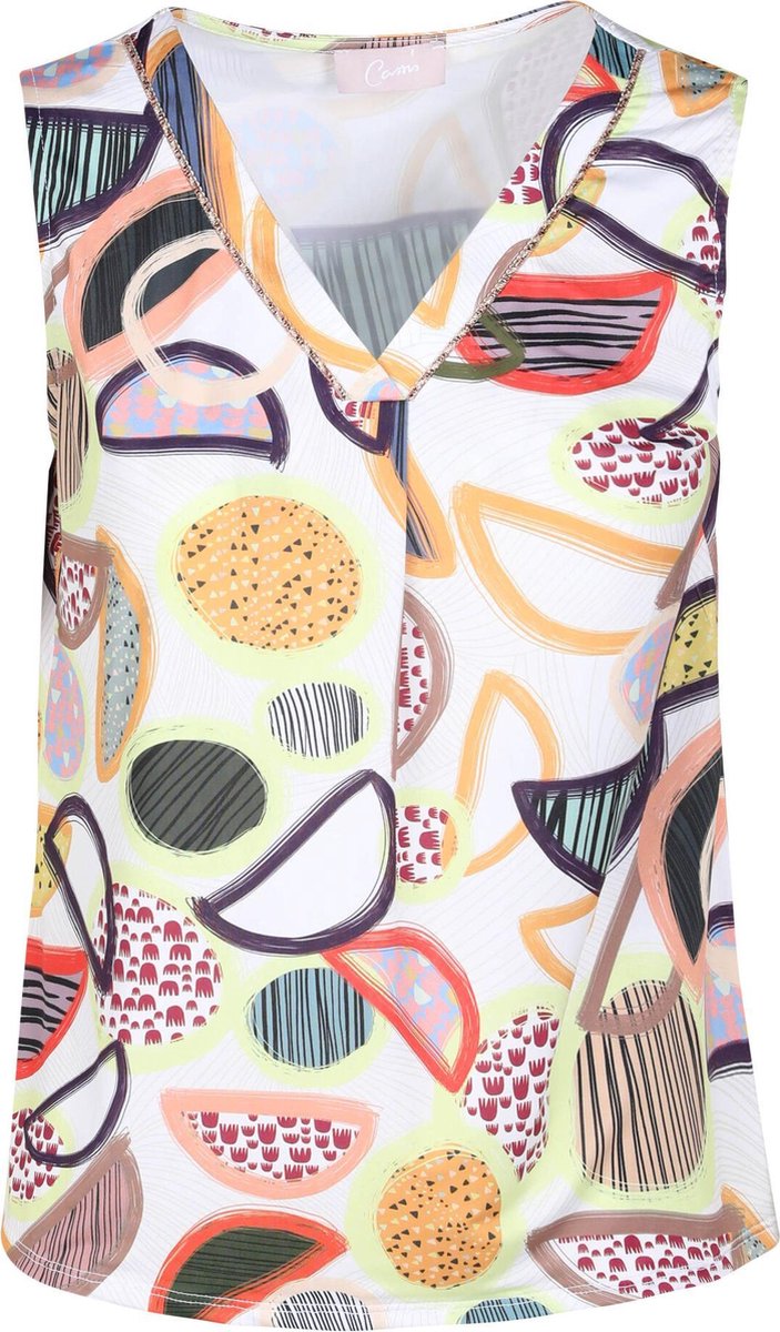 Cassis - Top met geometrische print - Multicolor