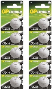 10 Stuks (2 blisters a 5st) - GP CR2430 3V lithium knoopcel batterij