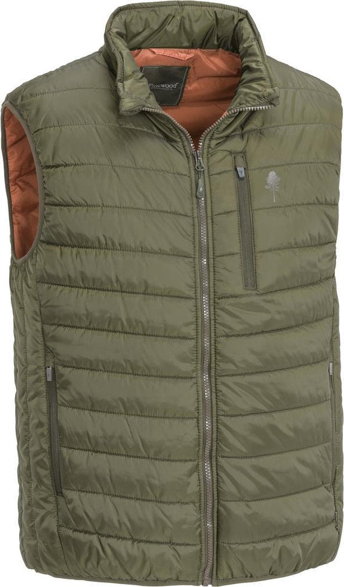 Pinewood Brenton Vest - Brown / Burnt Orange (5224) - Outdoorbodywarmer