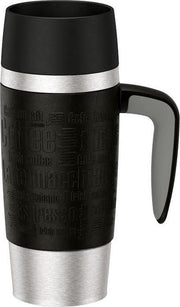 TRAVEL MUG HANDLE isoleerbeker 0.36 L. zwart