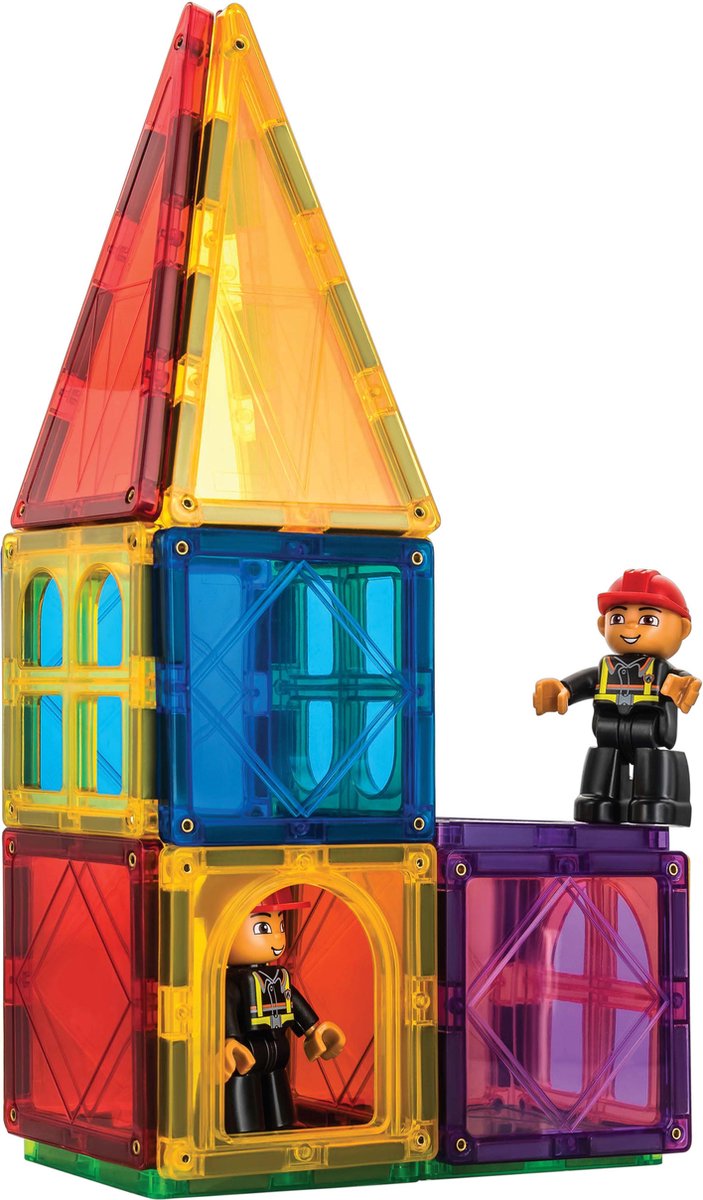 Magnetische Tegels Bouwblokken 70 Stuks – Bonus 2 Magnetische Figuurtjes