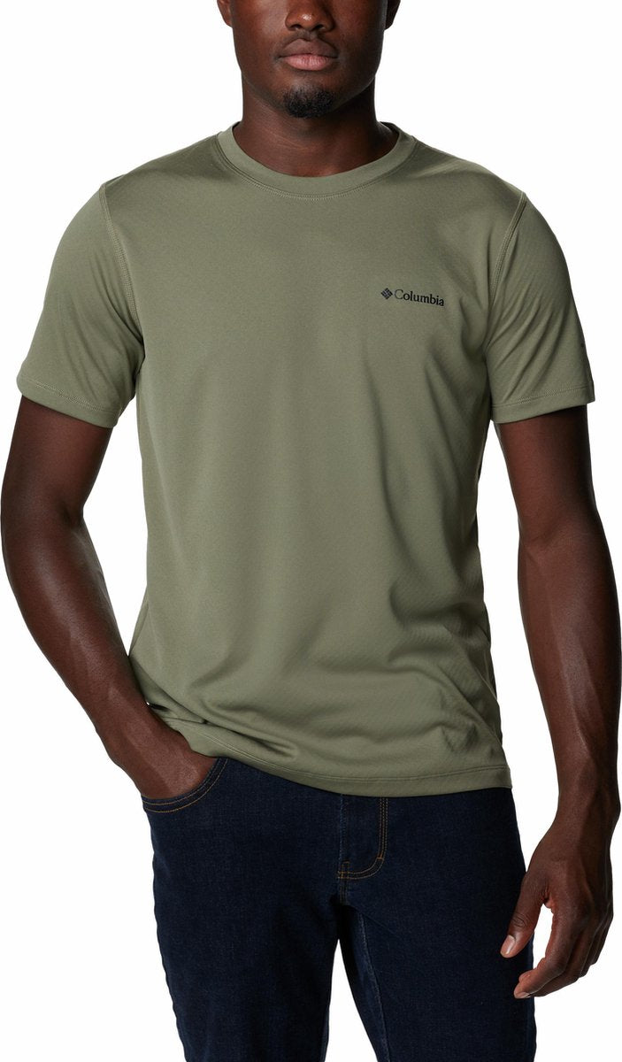 Columbia Zero Rules Short Sleeve Shirt - Stone Green - Heren - Maat S