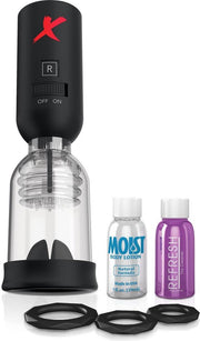 Pipedream PDX Elite Vibrerende Power Penis Pomp met Stimulatie – Transparant