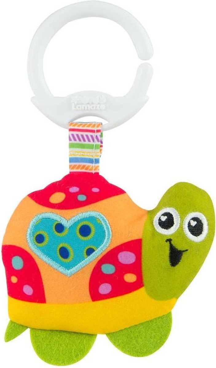 Lamaze Buggydier Schildpad Junior 9 X 11 Cm Pluche Groen/oranje