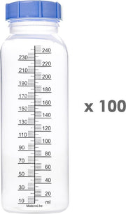 100x Materni Moedermelkflessen 240 ml met dop tbv borstvoeding