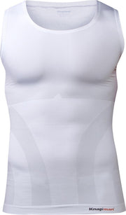 Knapman Zoned Compression Tanktop 2.0 Wit | Figuur- en Houding Corrigerend Hemd voor Mannen | Maat S