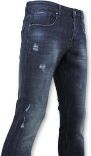 TRUE RISE Basic Jeans - Man Spijkerbroek Washed - D3017 - Blauw - Maten: 31