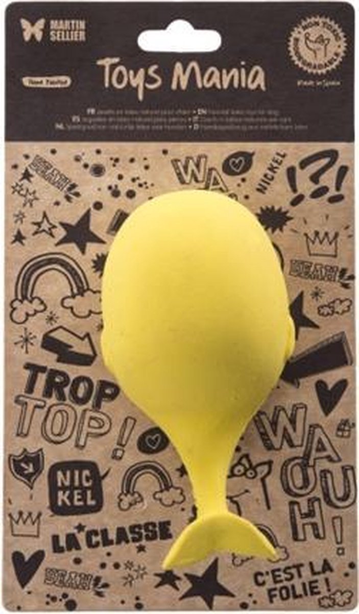 Martin sellier latex walvis lichtgeel - 13 cm - 1 stuks