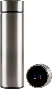 Sareva Thermosfles Met Temperatuurdisplay Zilver 0.5 Liter
