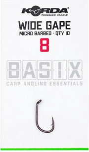 Korda Basix Wide Gape - Haak - Maat 8 - Grijs