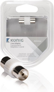 Coax-Adapter Coax Female (IEC) - Coax Female (IEC) Wit