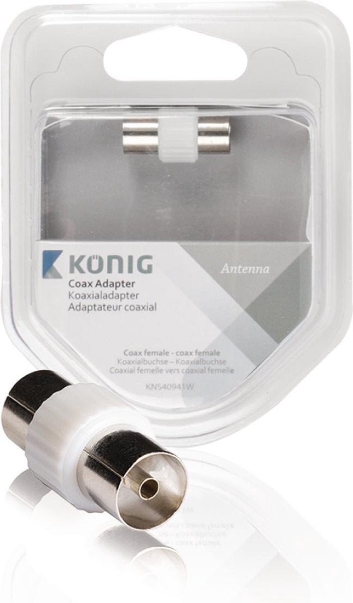 Coax-Adapter Coax Female (IEC) - Coax Female (IEC) Wit