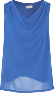 Cassis - Zijden top - Bic blauw