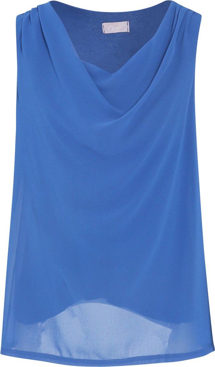 Cassis - Zijden top - Bic blauw