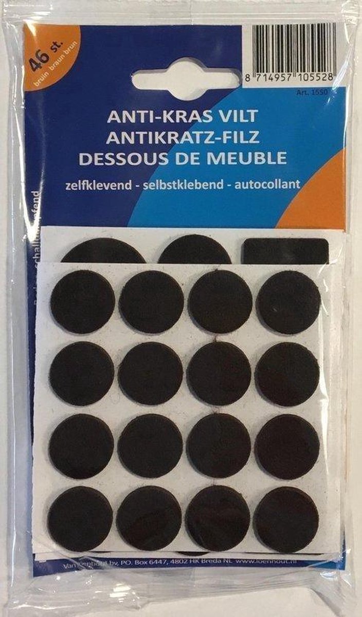 BS - Anti Kras Vilt 46 Delig - Zwart
