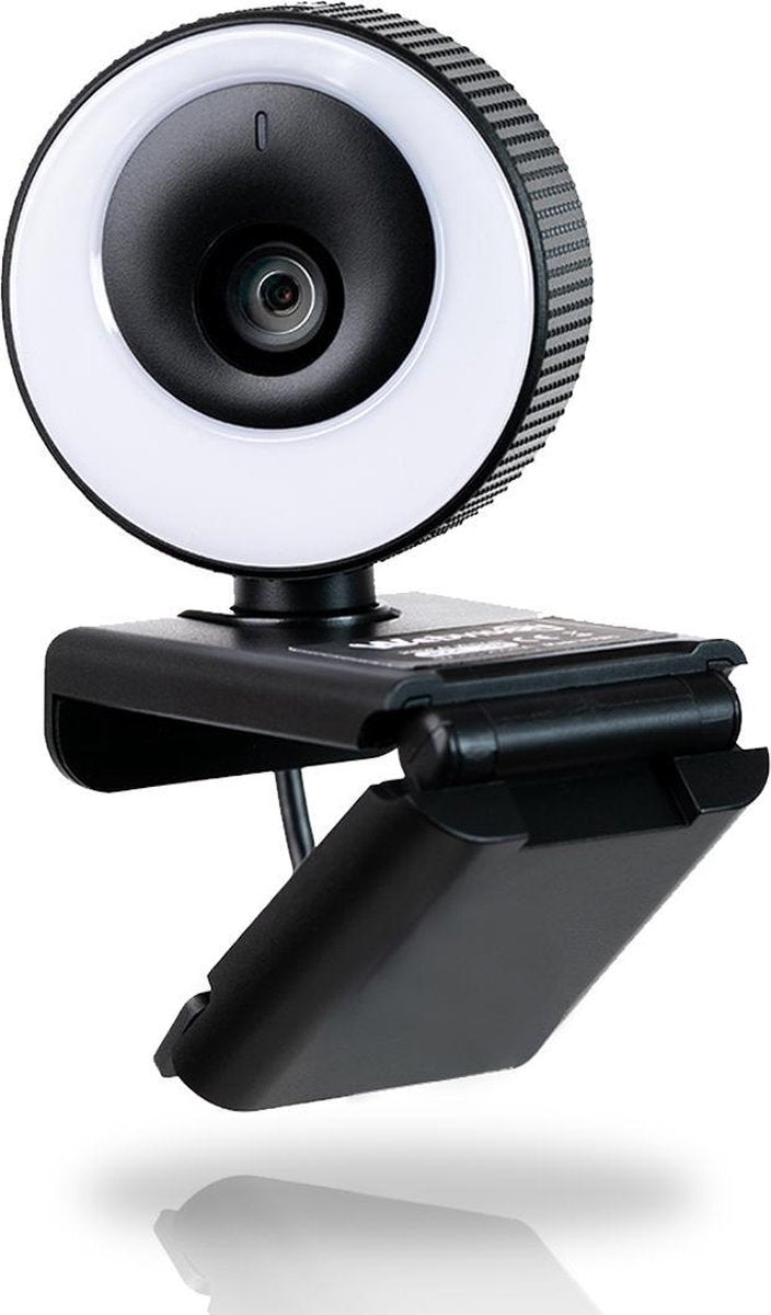 RingLight Webcam voor pc met microfoon – Autofocus - FULLHD 1080 60FPS - Windows & Mac - Webcam voor pc met usb