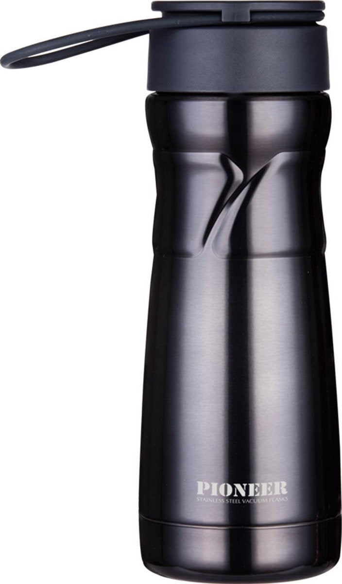 Vacuum Thermosbeker - 450ml - Zwart - Verwijderbare infuser - Pioneer