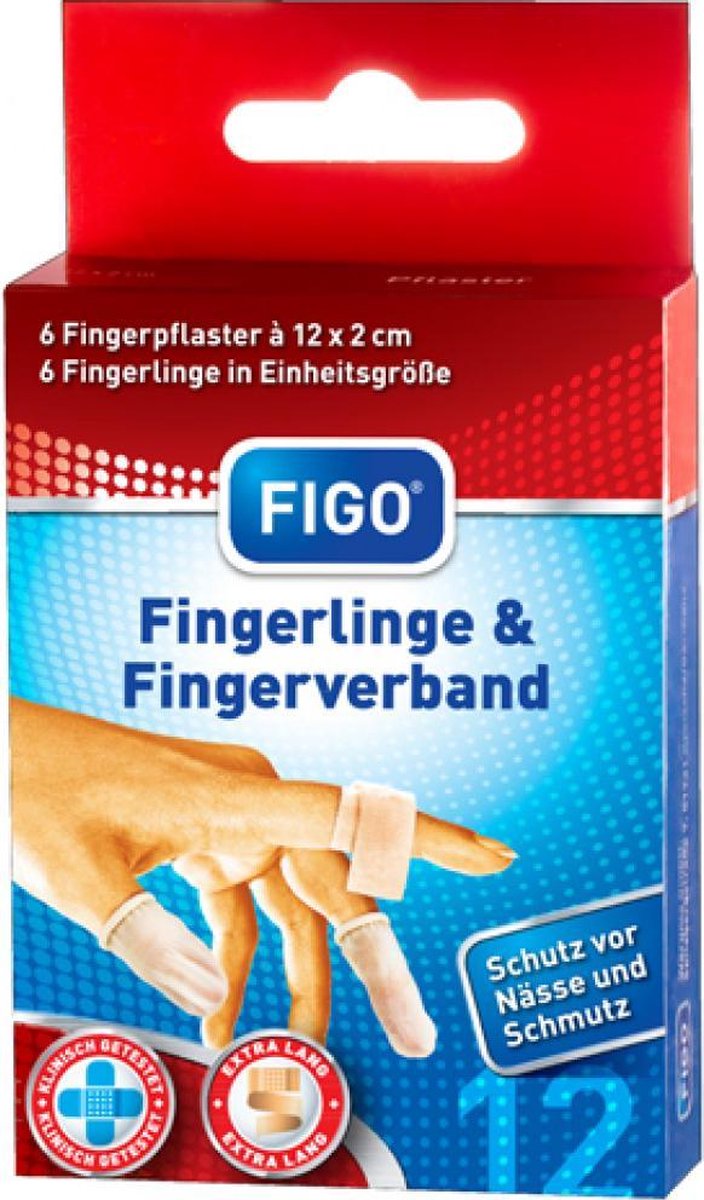 Figo Vingerverband en extra lange pleisters mix 2 doosjes = 24 stuks in totaal