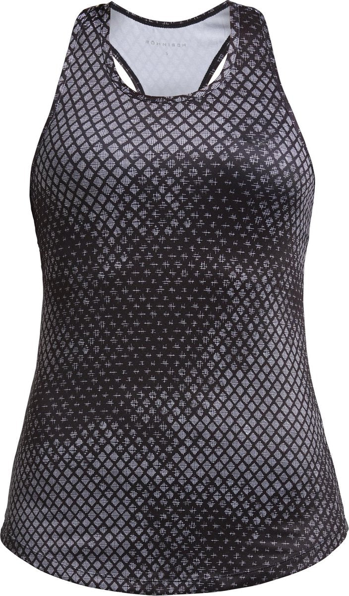 Röhnisch Tanktop Etchy Steel Grijs/zwart Dames Maat 3xl